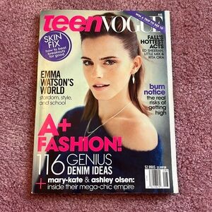 2013 Teen Vogue Emma Watson August 2013 Edition Magazine Y2K